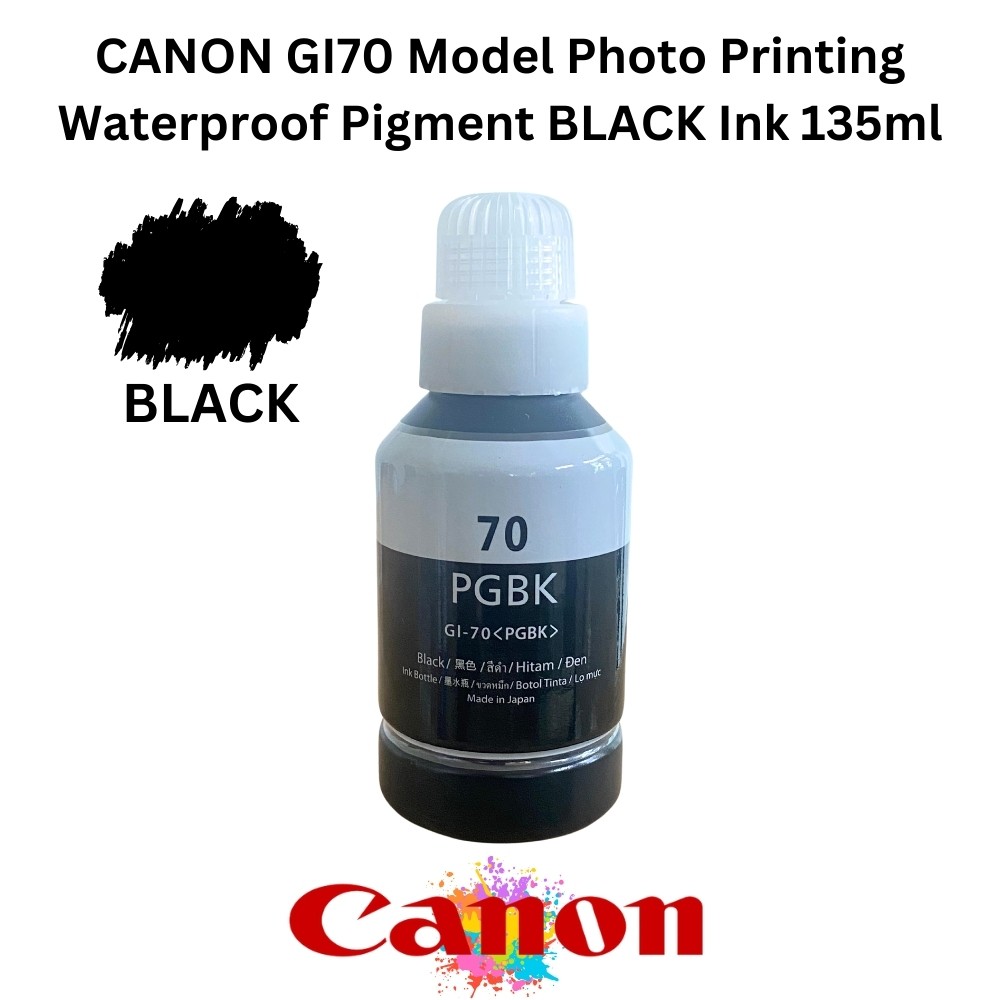 Unleash Stunning Prints with Canon GI70 Ink: Elevate Your Photo Printing to New Heights Craving vibrant, professional-grade photos from your Canon inkjet printer? Look no further than ScopeInk's Canon GI70 ink set, meticulously crafted to unlock the full potential of your printing machine. This powerful combination delivers exceptional quality, unparalleled performance, and a commitment to sustainability, making it the perfect choice for Sri Lanka's photo printing enthusiasts. Here's what makes ScopeInk's Canon GI70 ink set stand out: Unmatched Photo Printing: Experience the difference of premium dye-based inks for cyan, magenta, and yellow, bringing your photos to life with breathtaking detail and vivid color accuracy. Waterproof Black: Enjoy the freedom of pigment-based black ink that resists water, smudging, and fading, making it ideal for documents, artwork, and even outdoor prints. Canon Compatibility: Seamlessly compatible with all Canon 4-color inkjet printers, ScopeInk GI70 ensures smooth operation and flawless results, eliminating the risk of clogged cartridges or printer damage. Eco-Conscious Choice: We understand the importance of preserving our environment. ScopeInk's formulas are formulated with sustainability in mind, minimizing waste and pollution without compromising on quality. Long-Lasting Performance: Generous ink capacities (135ml for black and 70ml for each color) ensure you can print more without frequent refills, while the 3-year warranty guarantees your peace of mind. Why Choose ScopeInk Canon GI70 Ink? Korean Precision: Experience the difference of meticulous Korean manufacturing and cutting-edge technology. Professional-Grade Results: Deliver stunning photos, vibrant graphics, and crisp documents with every print. Versatile Ink Set: Perfect for a wide range of printing needs, from everyday documents to stunning photos and eye-catching marketing materials. Durable Black Ink: Print water-resistant documents, artwork, and even outdoor materials with confidence. Environmentally Friendly: Minimize your environmental impact with ScopeInk's eco-friendly commitment. Join the ScopeInk Revolution in Sri Lanka: Upgrade your printing experience today! Visit our website or find a retailer near you to discover the vibrant world of ScopeInk Canon GI70 ink. Follow us on social media for printing tips, exclusive offers, and stunning inspiration. Share your ScopeInk creations and join a community of passionate printers in Sri Lanka. Make the switch to ScopeInk and experience the future of photo printing. It's vibrant, it's reliable, and it's made for Sri Lanka.